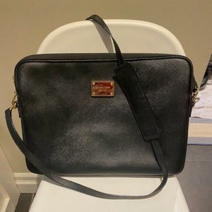 Michael Kors Black Leather 13" Laptop Bag